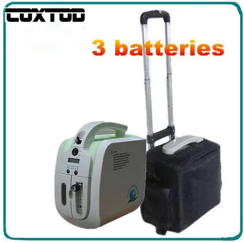 

COXTOD 3 Batteries Oxygen bar portable oxygen concentrator with battery/car adaptor/handheld.carry bag