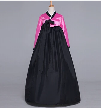 Новое поступление модные корейские ханбок традиционные корейские платья корейские танцевальные костюмы - Цвет: pink and black