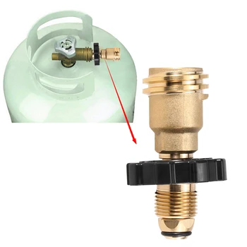 

Lixada Propane Tank Adapter Solid Brass Regulator Valve Safety POL Tank Convert to QCC1/Type1 Brass Camping Stove accessories