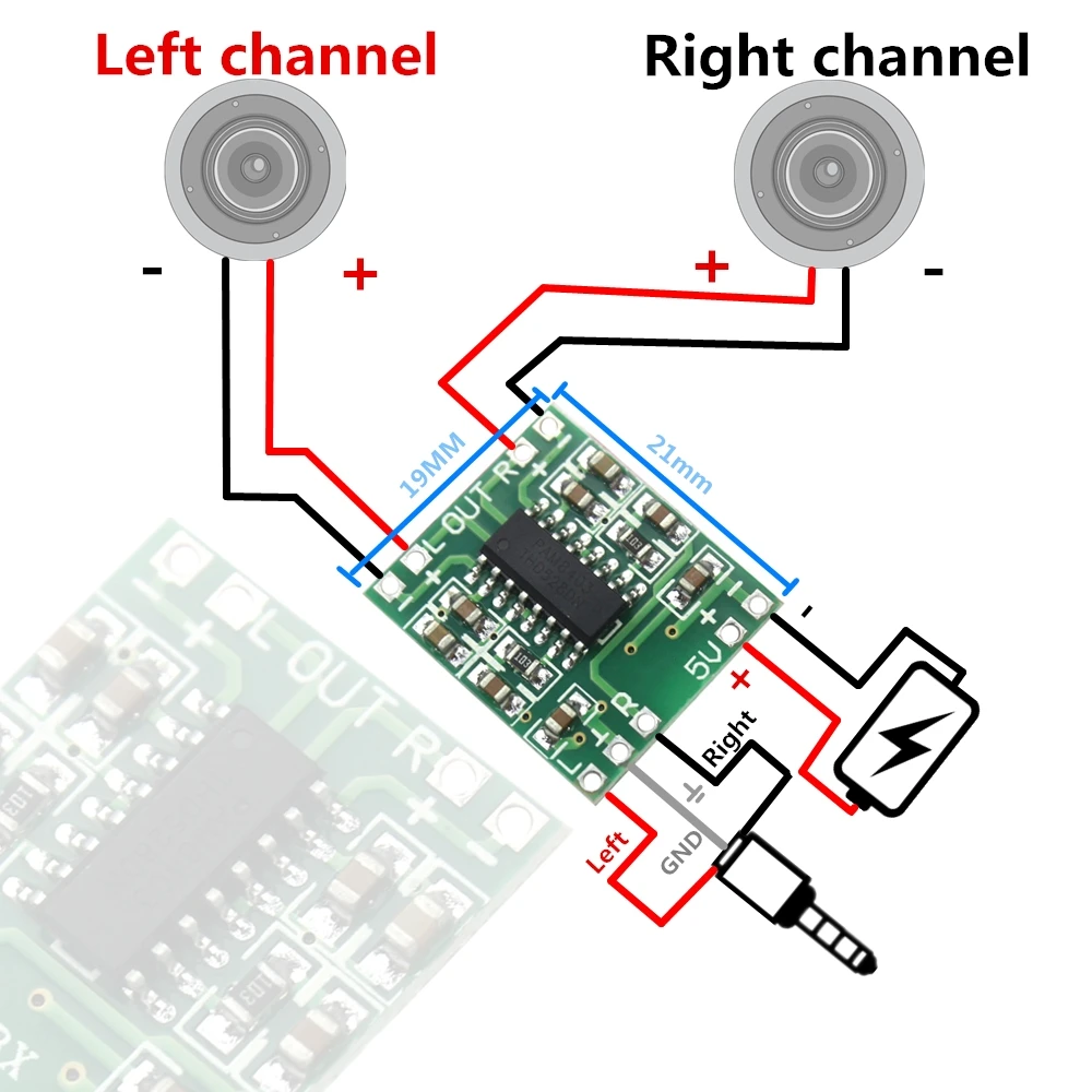 PAM8403 мини цифровой усилитель доска 2*3 Вт Класс D Цифровой 2,5 в до 5 В Усилитель мощности доска