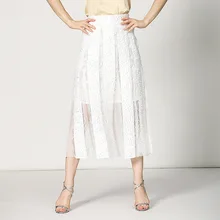 Метод высокого качества Одиночная 18 chun xia сшитая дизайнерская элегантная кружевная юбка JANILA 85105