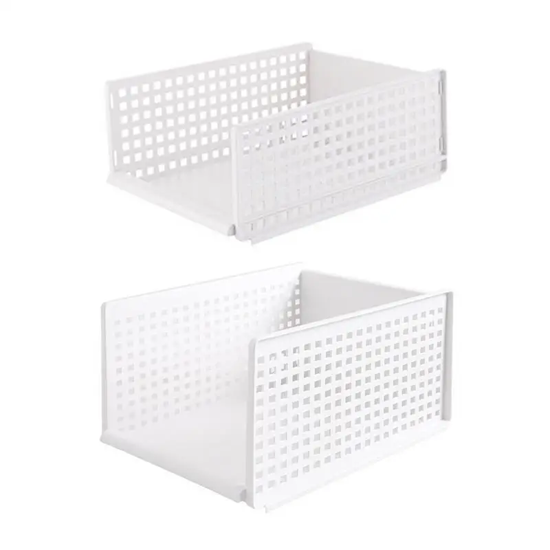 

Detachable Wardrobe Organizer Clothes Storage Basket Multi-layer Stackable Compartment Storage Shelf