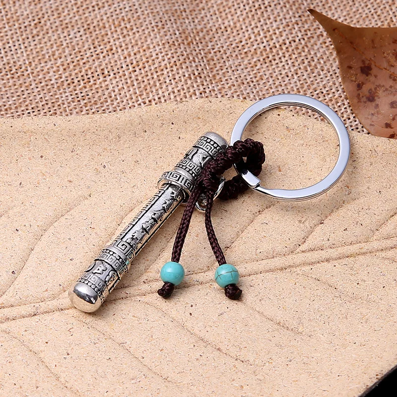 

Creative Ethnic Buddhist Jewelry Accessories Keychain Lucky Charm Buddha Instrument Vajra Key Chain Men's Key Ring