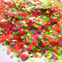 Яркий неоновый желтый красный фиолетовый крошечные матовый блеск хлопья-Mix Свободные блеск, растворителям G254