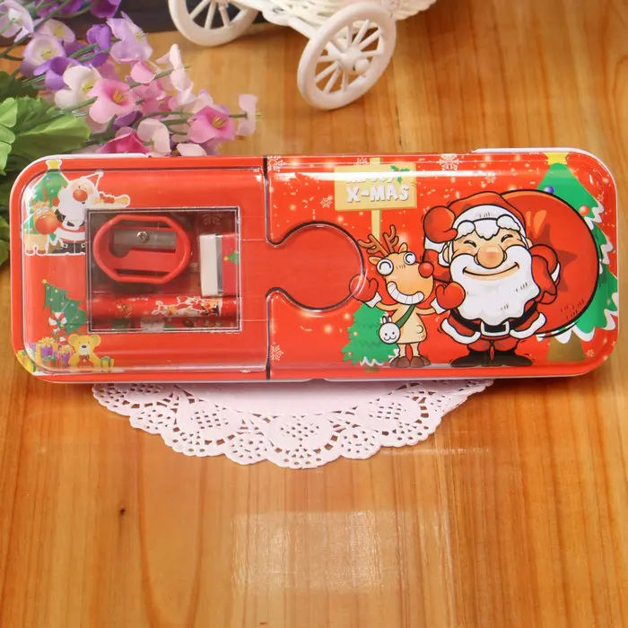 

Children 's Day Stationery Set Gift Box Pencils Elementary School Students Learning Supplies Tinplate Stationery Pencil Set