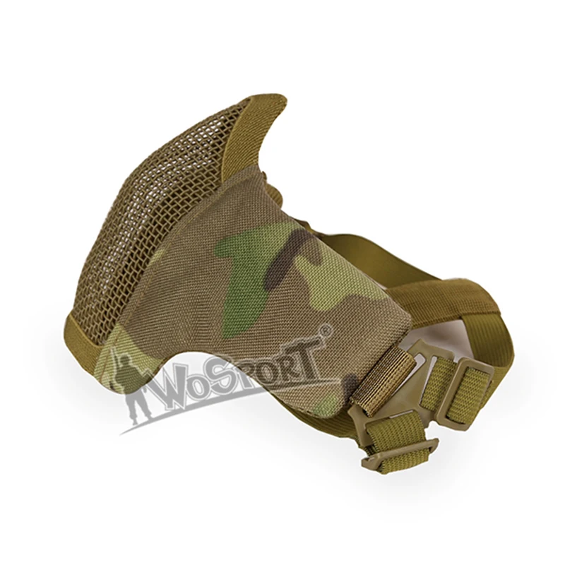 WoSporT новая тактическая страйкбол маска половина Нижняя лицевая Металлическая стальная сетка охотничья Защитная опора для военный Пейнтбол Amry вечерние CS