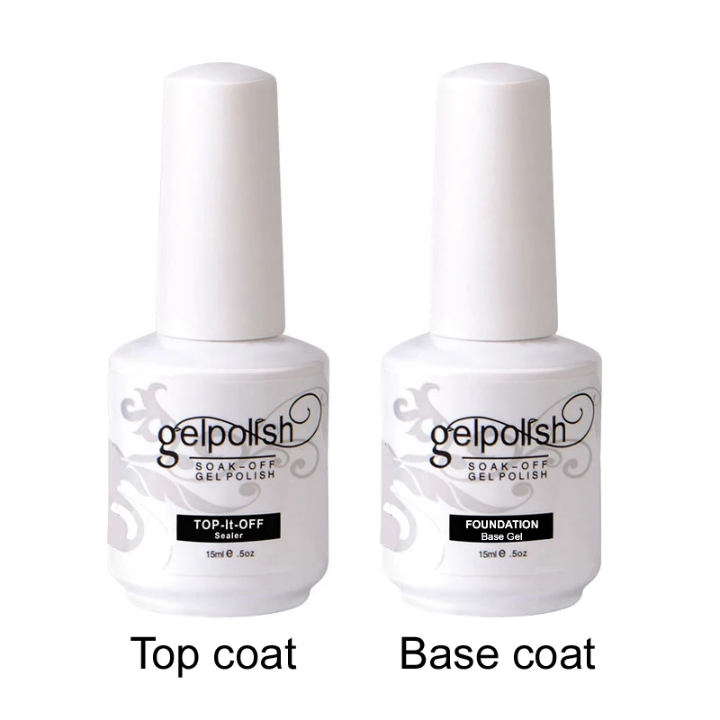 KADITION New Topcoat+ Basecoat 15 Ml UV Gel Polish Non-cleansing Soaking Finish Gel Nail Polish Long for Nails Art Gel Polishes