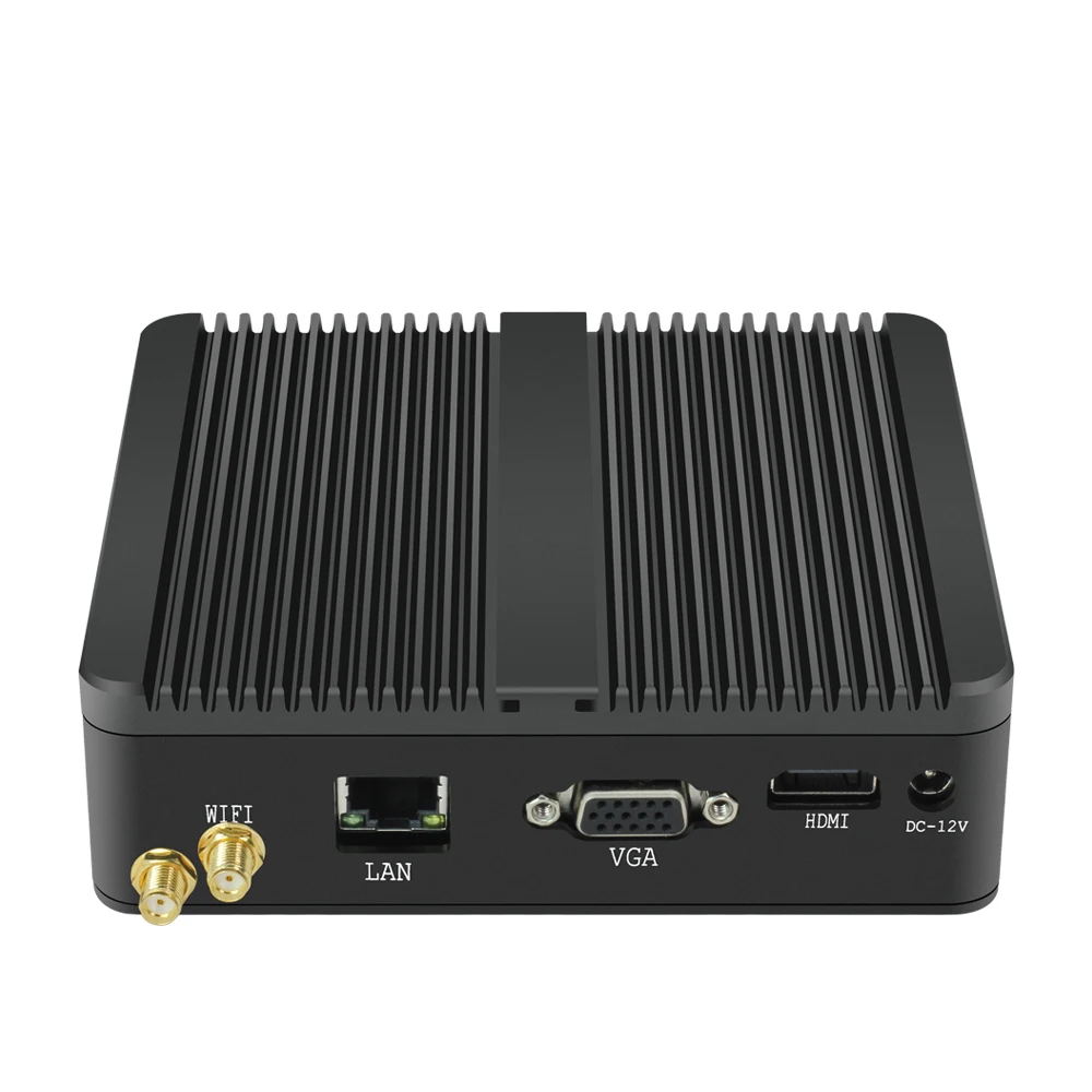 20pcs Fanless Mini Pc Intel Celeron j1900 Windows 10 7 Linux Thin Client Minipc Pfsense Micro 2 Lan Port Tv Desktop Computers