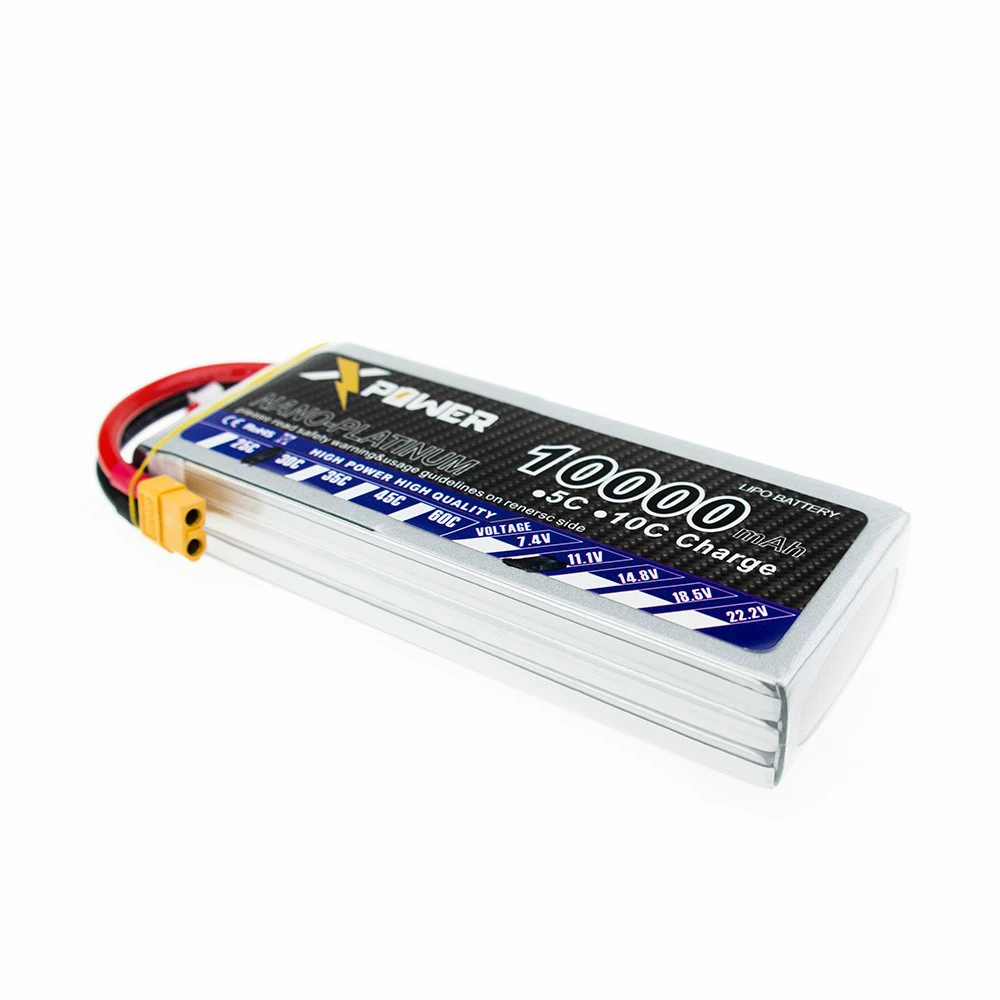 

1 PCS Lipo battery 11.1v 3s 10000mah 30C max 35C Xpower Lithium batteries XT60 T plug for RC Helicoptes Airplanes Drone parts