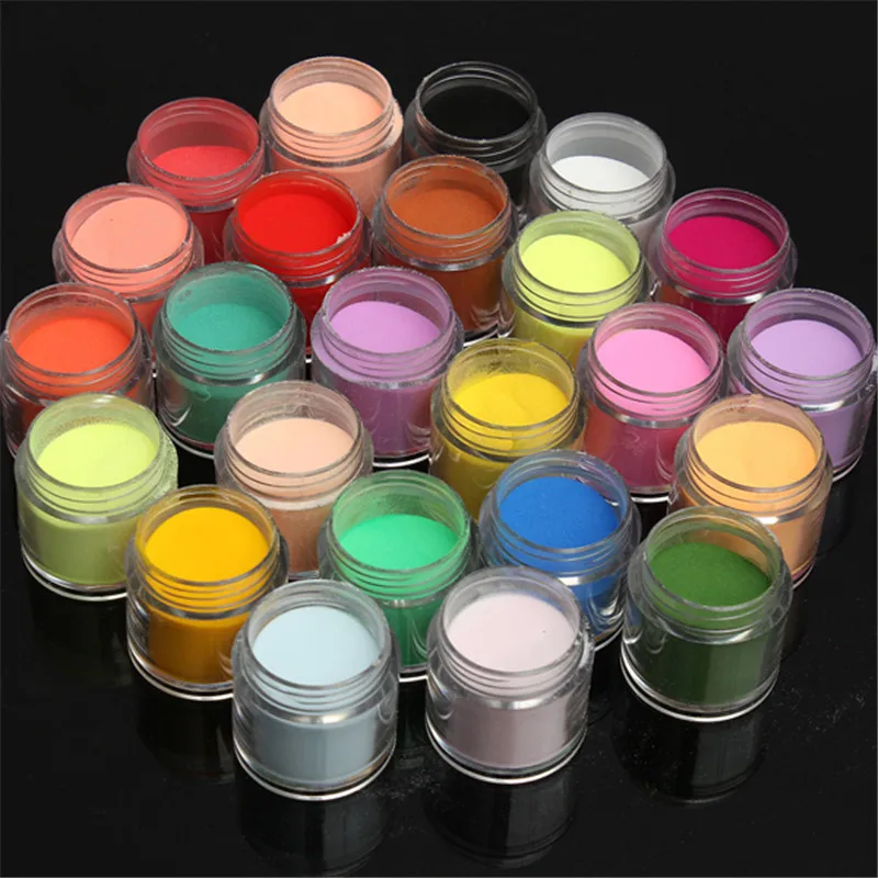 24 Color Jumbo Fine Shiny Glitter Nail Art Kit Acrylic UV Powder Dust