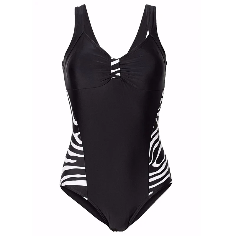 Online NAKIAEOI 2019 Neueste Badeanzug Frauen Badeanzüge Vintage Sommer Strand Tragen Schwimmen Anzug Streifen Plus Size Bademode 5XL