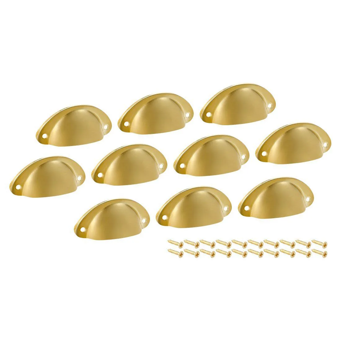 

10 Pack Retro Metal Kitchen Drawer Cabinet Door Handle Cup Drawer Pull Kitchen Cabinet Handle Gold Tone 66mm Hole Centers