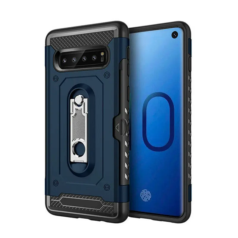 Бронированный чехол для samsung Galaxy S10 S10E Plus держатель карт с подставкой S10PLUS|Бамперы|
