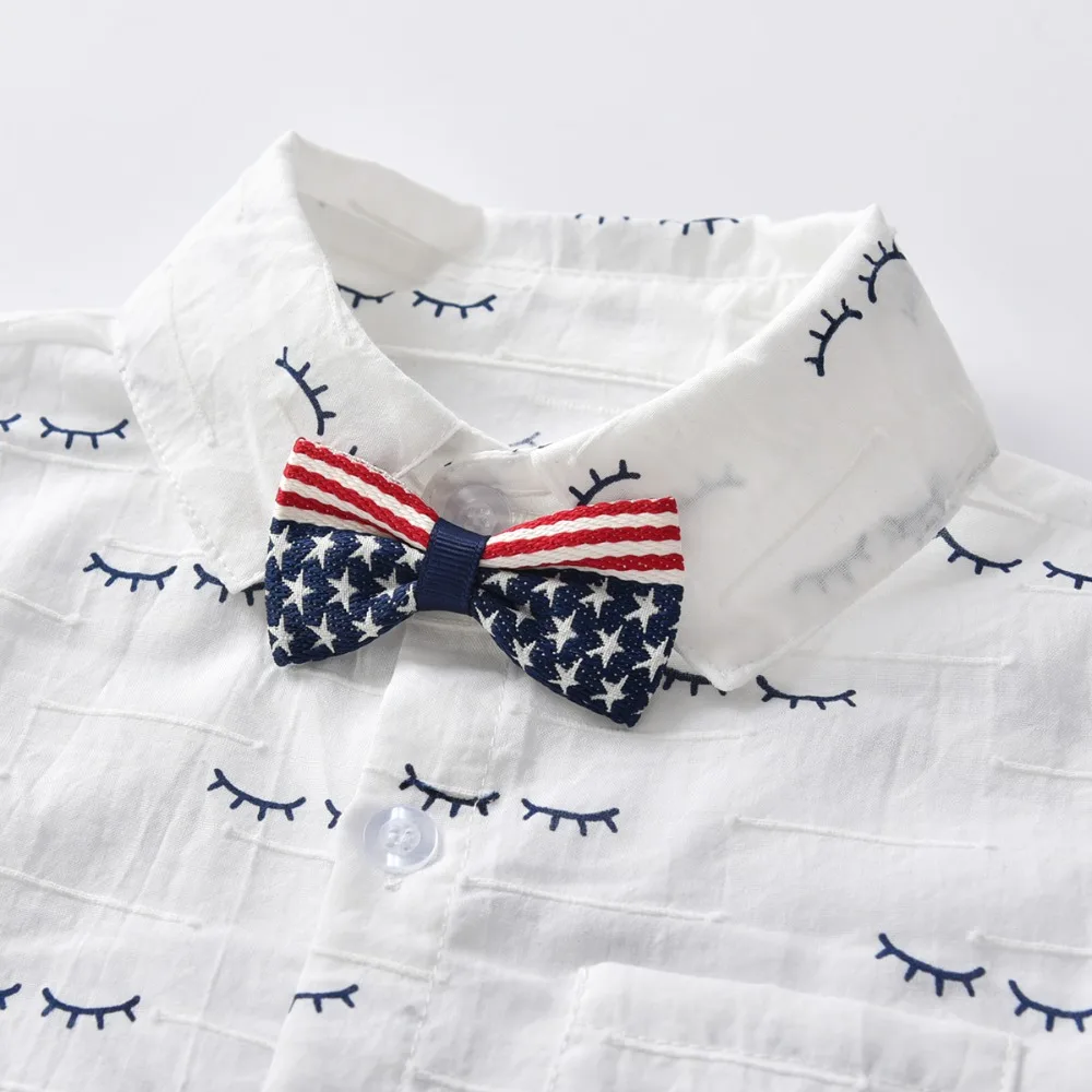 Long Sleeve Shirt Kids Infant Newboarn Outfit Casual Fashion White Baby Boys Clothes for Spring Autumn Outdoor Wear 2