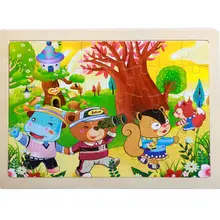 Одиночная Деревянные джунгли Expedition головоломки игрушки для детей и мультфильм деревянные игрушки-паззлы интеллект малыш Ранние развивающие игрушки