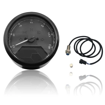 

Motorcycle Meter Odometer LED Digital Indicator Light Tachometer Speedometer Oil Meter Multifunction With Night Vision Dial