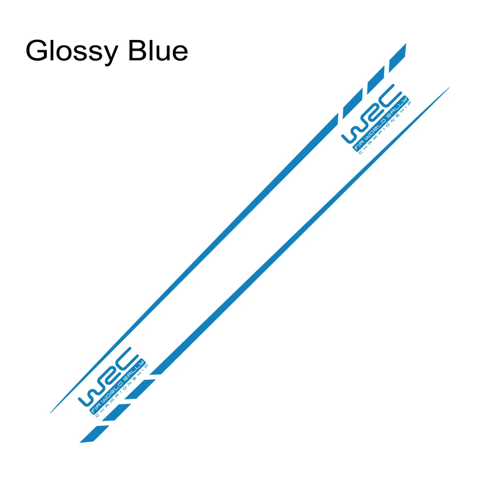 2pcs Car Side Skirts Stickers Stylish Graphics Auto DIY Styling Vinyl Decals Car Tuning Accessories For Ford Focus 2 3 MK2 MK3 - Название цвета: Glossy Blue