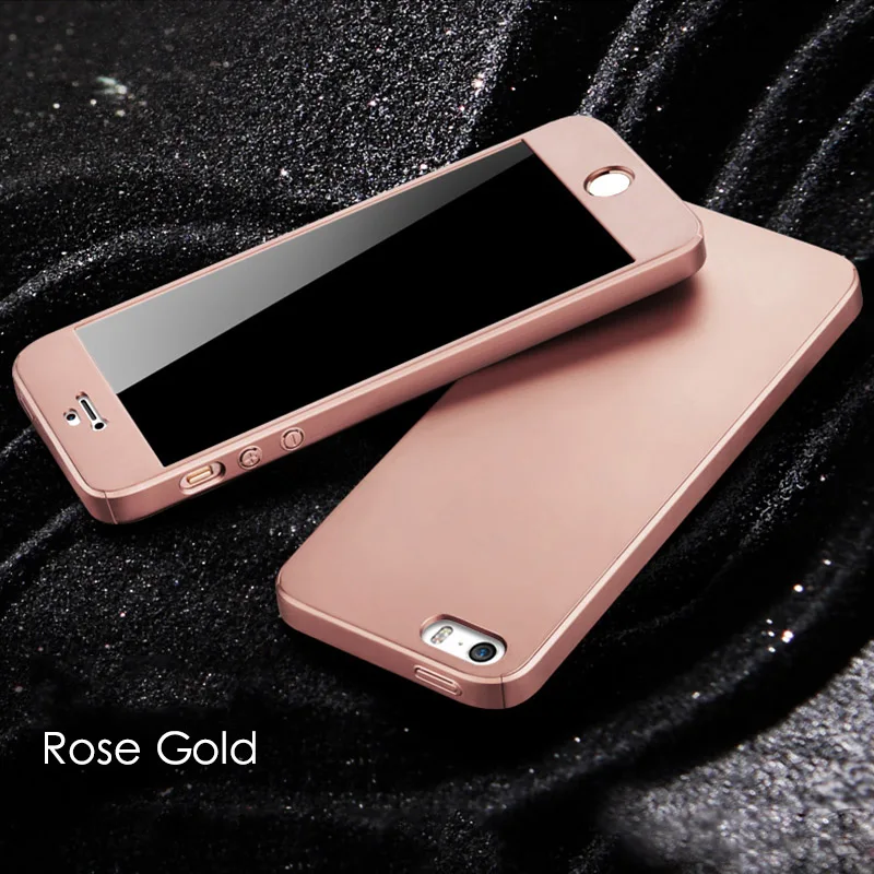 VOVTA 360 Degree Full Cover Case For iPhone 5s 5 SE With Tempered Glass Case cover For iphone 5s 5 SE Phone bag Capa Coque18