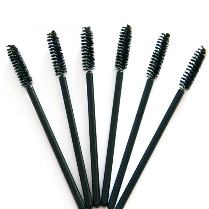 50ピース/パック使い捨てまつげブラシマスカラワンドアプリケータースプーラアイまつげ化粧品ブラシまつげコーム化粧ツールmakeup