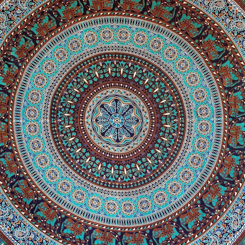Indian Mandala Home Decor Bohemian Elephant Bedspread Blanket - Image 3