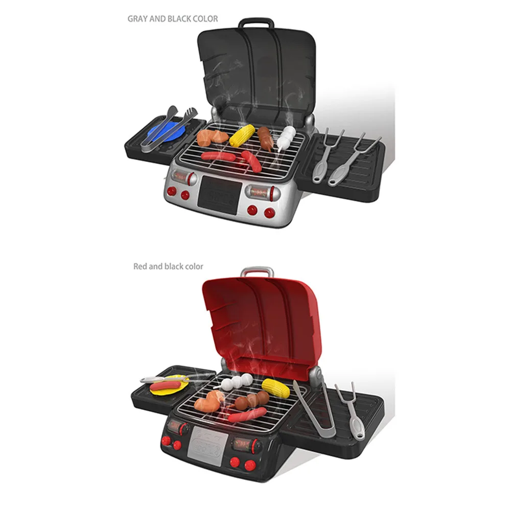 Children Mini Kitchen Cookware Play Toys Kids Electric Bbq Grill