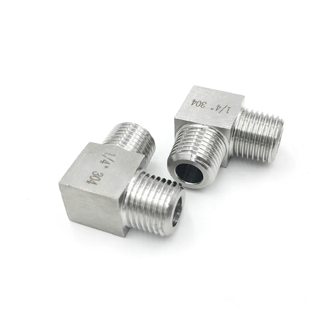 

Right Angle Conversion High Pressure 1/8" 1/4" 3/8" 1/2" NPT Male 90 Degree Pipe Fitting 304 Stainless Steel Water Gas Oil