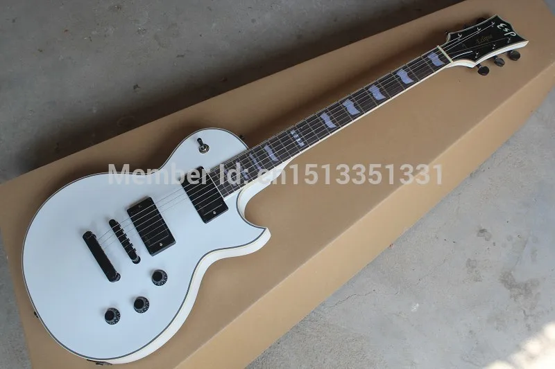 

Free shipping 2017 EMG Active Pickup 9V Battery for ESP Custom shop Eclipse white Electric Guitar in stock 140401