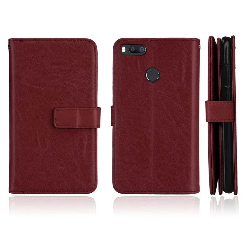 sFor Xiaomi Mi A1 Case Luxury Wallet Case PU Leather Multi-card Cover For Mi 5X Case Flip Smartphone Capas For Xiomi Mi A1 cases50