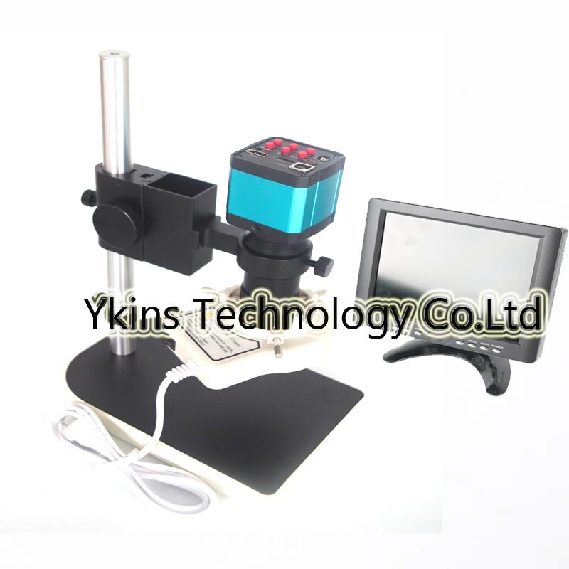 4in1 14MP CMOS МИКРОСКОП Камера HDMI USB Выходы 130X c креплением Светодиодный свет 8 &quotHD ЖК