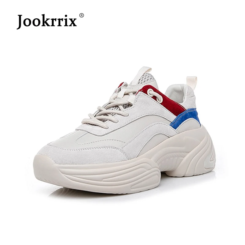 

Jookrrix Casual Shoes Women White Sneakers Platform zapatillas mujer 2019 Spring New Female foot ware Ladies Breathable