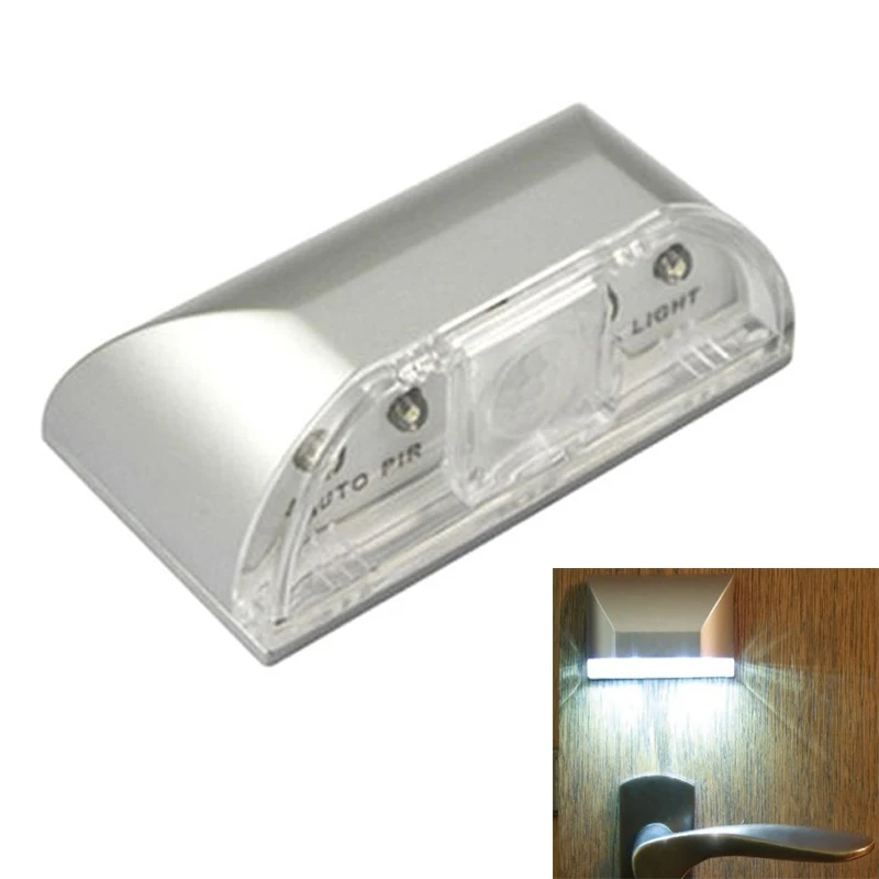 

1x Intelligent Auto PIR Door Lock Induction Lamp Door Keyhole IR Motion Sensor Heat Temperature Detector 4 LED Smart Night Light