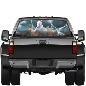 

Running Horse Lightning SUV Pickup Rear Windshield Window car sticker Sticker Decal Decor accesorios automovil