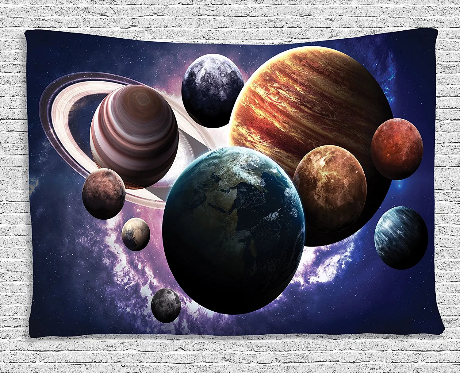 Us 16 42 47 Off Space Decorations Solar System Planets All Together In Space Mercury Jupiter Globe Saturn Universe Concept Wall Hanging Tapestry In