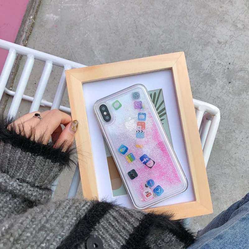 Прозрачный черный/белый/розовый блестящий чехол для iphone 6/6S 7 8 Plus X XS XR MAX|Бамперы| |