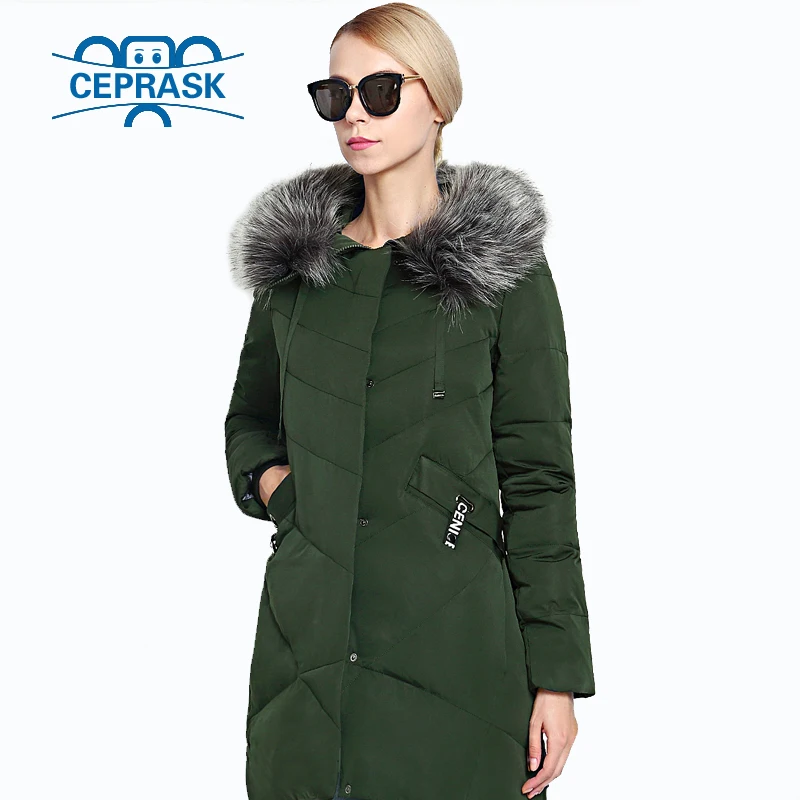 2018 New Winter Women's Coat Plus Size Hooded Fashion Warm Women Down Jacket High-quality Biological-Down Female Parkas Ceprask