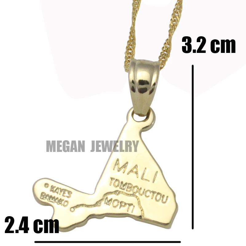 Подвеска и ожерелье с картой Мали для женщин мужчин Карта страны|pendant for necklace|pendant