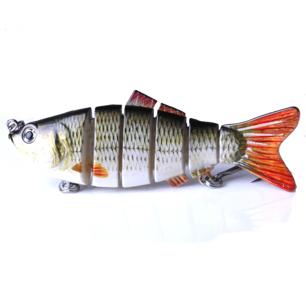 Señuelo de Pesca HENGJIA 10 cm 20g ojos 3D 6 segmentos señuelo duro de Pesca realista Crankbait con 2 cebos de Pesca Cebo Señuelo de Pesca HENGJIA 10 cm 20g ojos 3D 6 segmentos señuelo duro de Pesca realista Crankbait con 2 cebos de Pesca Cebo
