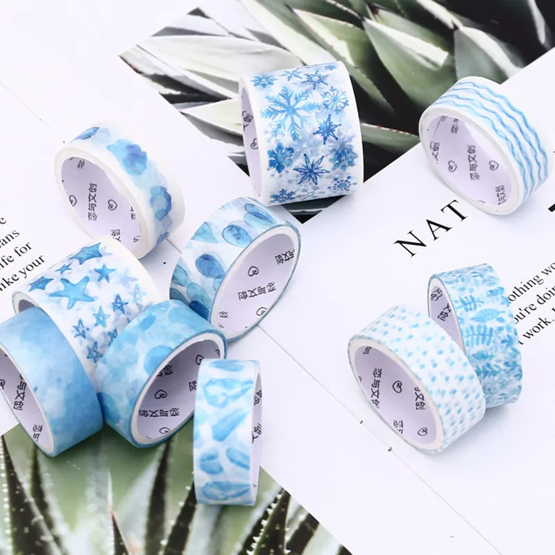 10 шт./компл. лента washi сердце изоляционная лента Рождественский washitape Kawaii Канцелярские Скрапбукинг washi papeleria Школьные Инструменты