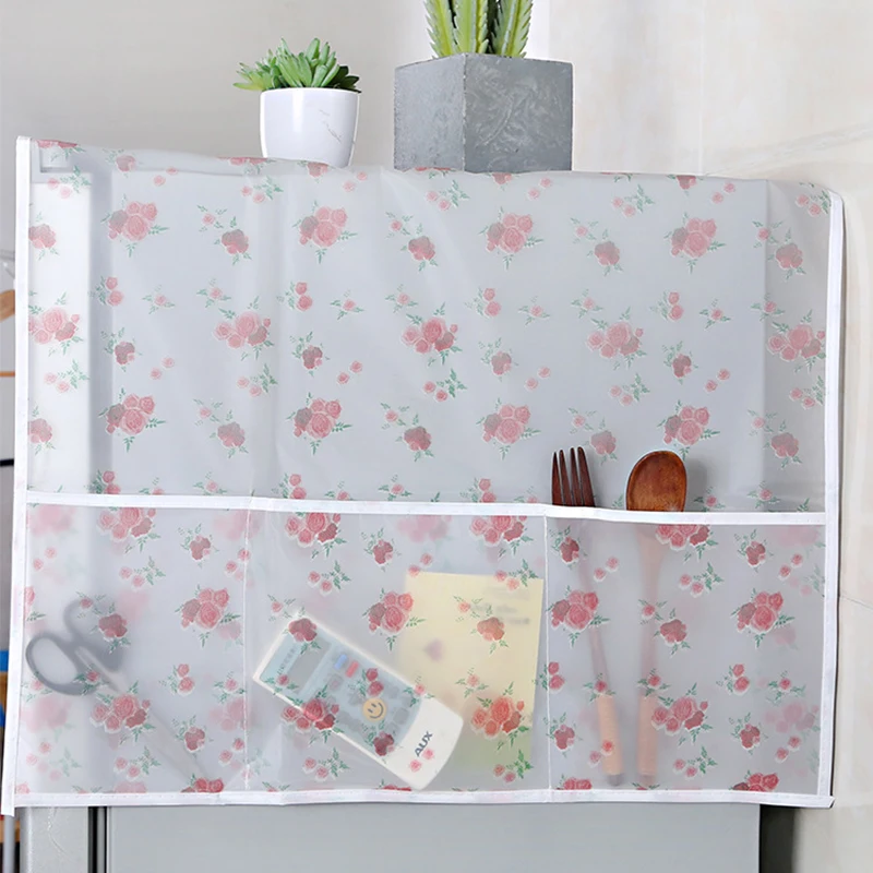 

PEVC Fridge Dust Cover Reusable Waterproof Refrigerator Cover Multi-Use Home Kitchen Organizer Pouch 157