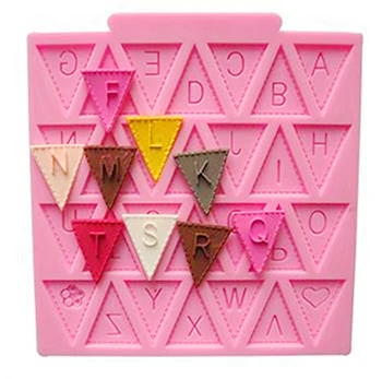 

Banner Letters Fondant Cooking Tools Silicone Fondant and Paste Mold Diy Cake Decorating Polymer Clay Resin Candy Cake Sculpey