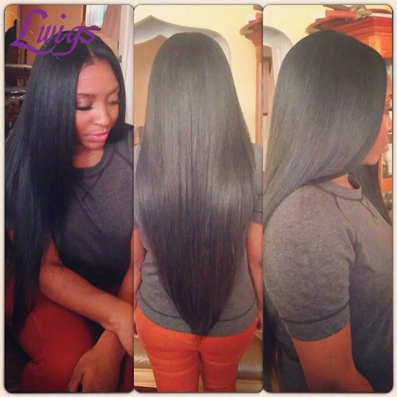 

Yaki Human Hair Lace Front Wig 8A Brazilian Virgin Yaki Lace Front Wigs Light Yaki Middle Part Lace Front Wig for Black Women