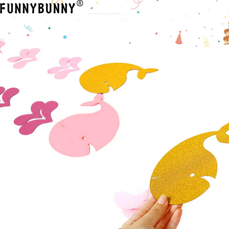 FUNNYBUNNY Милый Розовый Кит водные украшения морской ветер детский сад классная