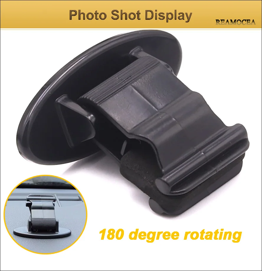 Reamocea Car Interior Mini 180 Degree Rotating Card Glasses Ticket Holder Mount Clip Bill Organizer Gas Door Guard Card Folder (12)