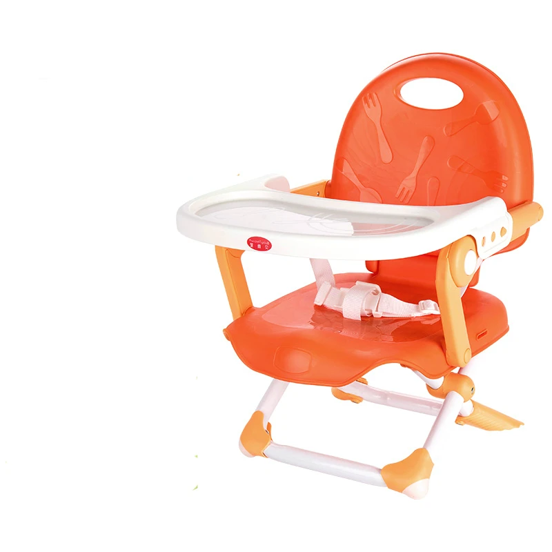 

Multifunctional Plastic Light Portable Folding Baby Dining Chair Adjust Height and Dinner Plate Feed Table Chair for Children