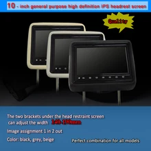 

WOWAUTO 10 inch TFT LED Screen Pillow Monitor General Car Headrest Monitor AV1 AV2 Speaker Display Black Color