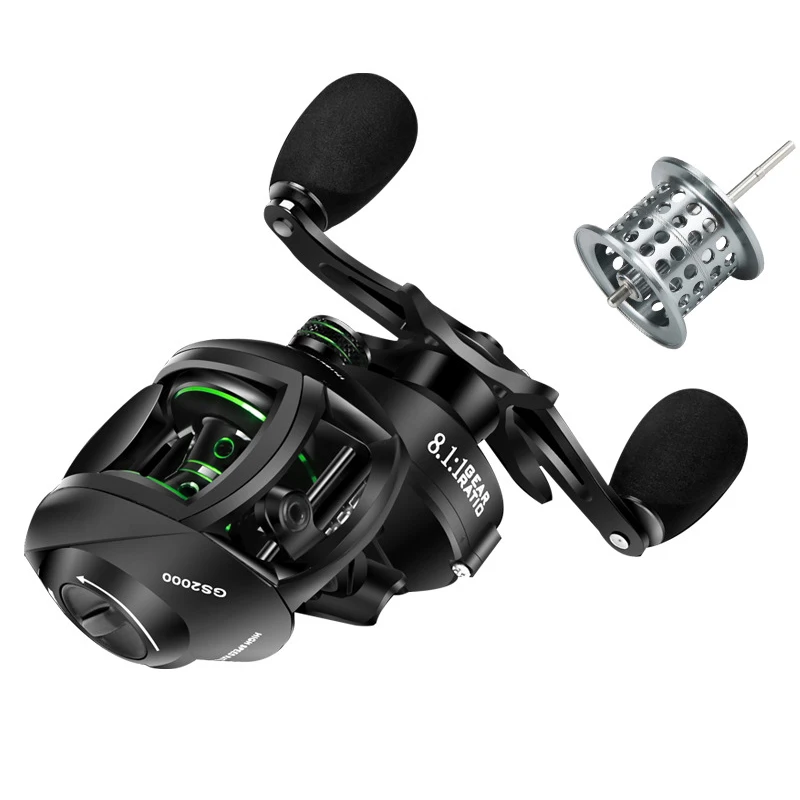 

Metal Spinning Fly Fishing Reel 17+1BB High Speed 8.1:1 Baitcasting Lure Wheel Reals Left Hand Right Hand Baitcast Casting Reel