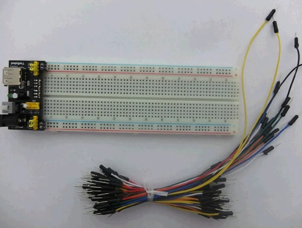

5 set of MB102 Breadboard 3.3V/5V Power Supply Module +MB-102 830 Point with 65pcs Jump Cable Wires and Power starter kit new