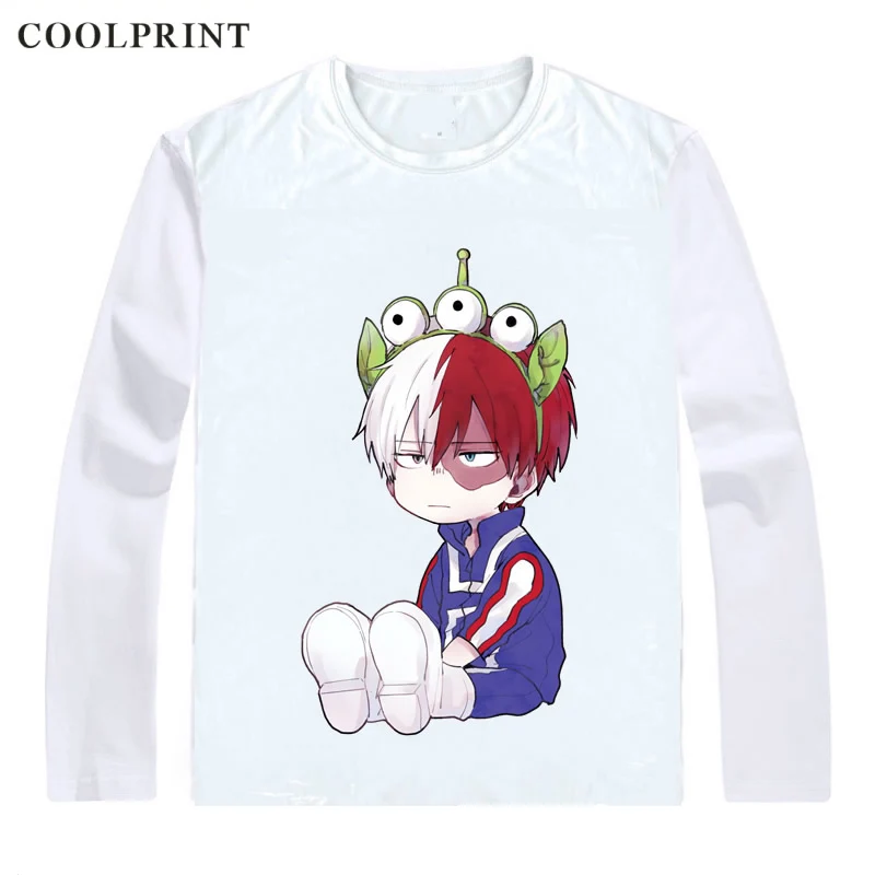 Футболка Todoroki Shouto мужская с принтом повседневная винтажная рубашка длинным