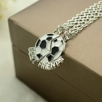 

Wholesale High Quality Best Friend Necklace Football Shape Necklace Fashion Enamel Necklace For Gifts