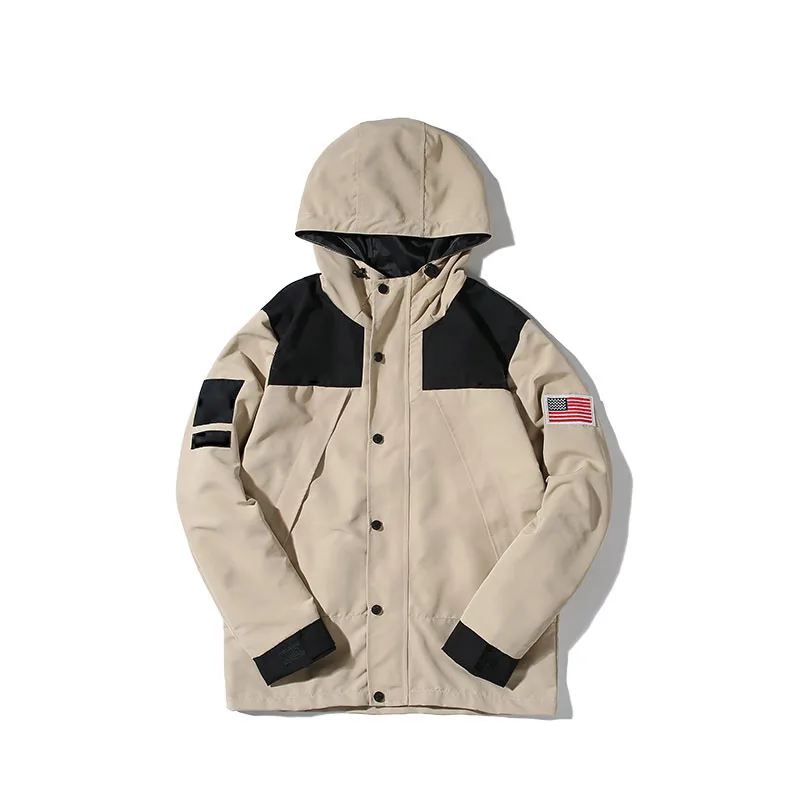 Best Version 1:1 Classic Box Bogo Logo US Flag Embroidery Women Men Jacket Coat Hiphop Streetwear Men Jacket Windbreaker